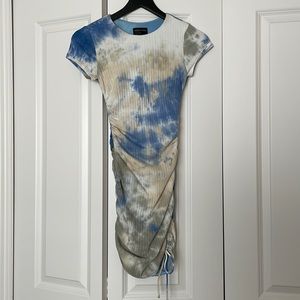 WHITE FOX Weekend Dreaming Ribbed Mini Tie Dye Dress Size XS New Never Worn